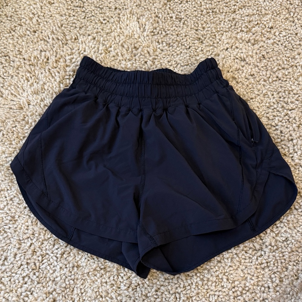 lululemon athletica Black Elastic-Waist Running Shorts